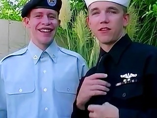 Military young men suck each other off and fuck hardcore