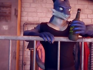 Furry porn cg animation gay shark and wolf