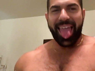 OF - Damien Stone eating his own cum