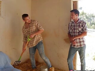 Farmers, Dante, Elliot and Mark in threesome